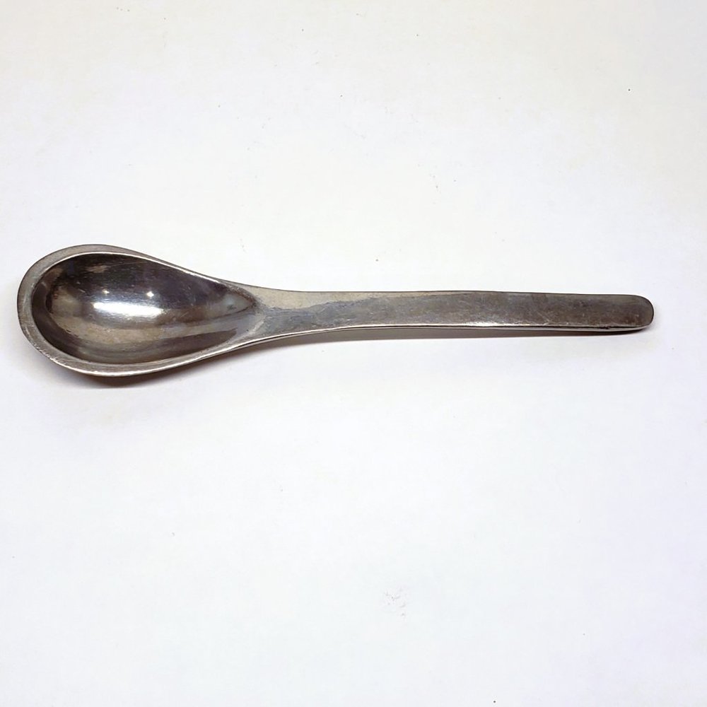 Vintage Serving Spoon Aluminum Thick Walled Modern 9.5"